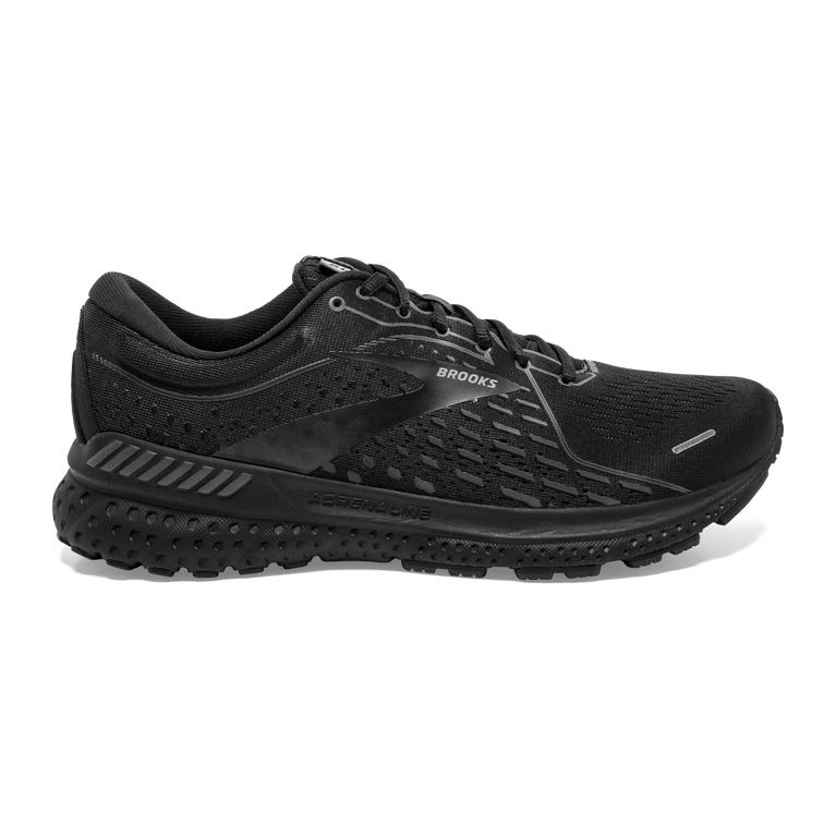 Brooks Men's Adrenaline GTS 21 Road Running Shoes - Black/White/Charcoal/Ebony (FUND76958)